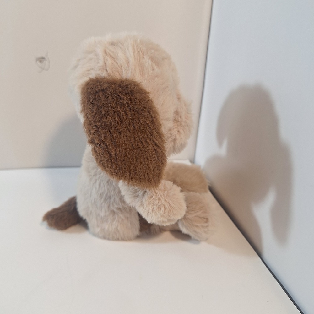 Jellycat Squiggle 8" Plush Tan Puppy Dog With Brown Ears Stuffed Animal - Picture 4 of 7